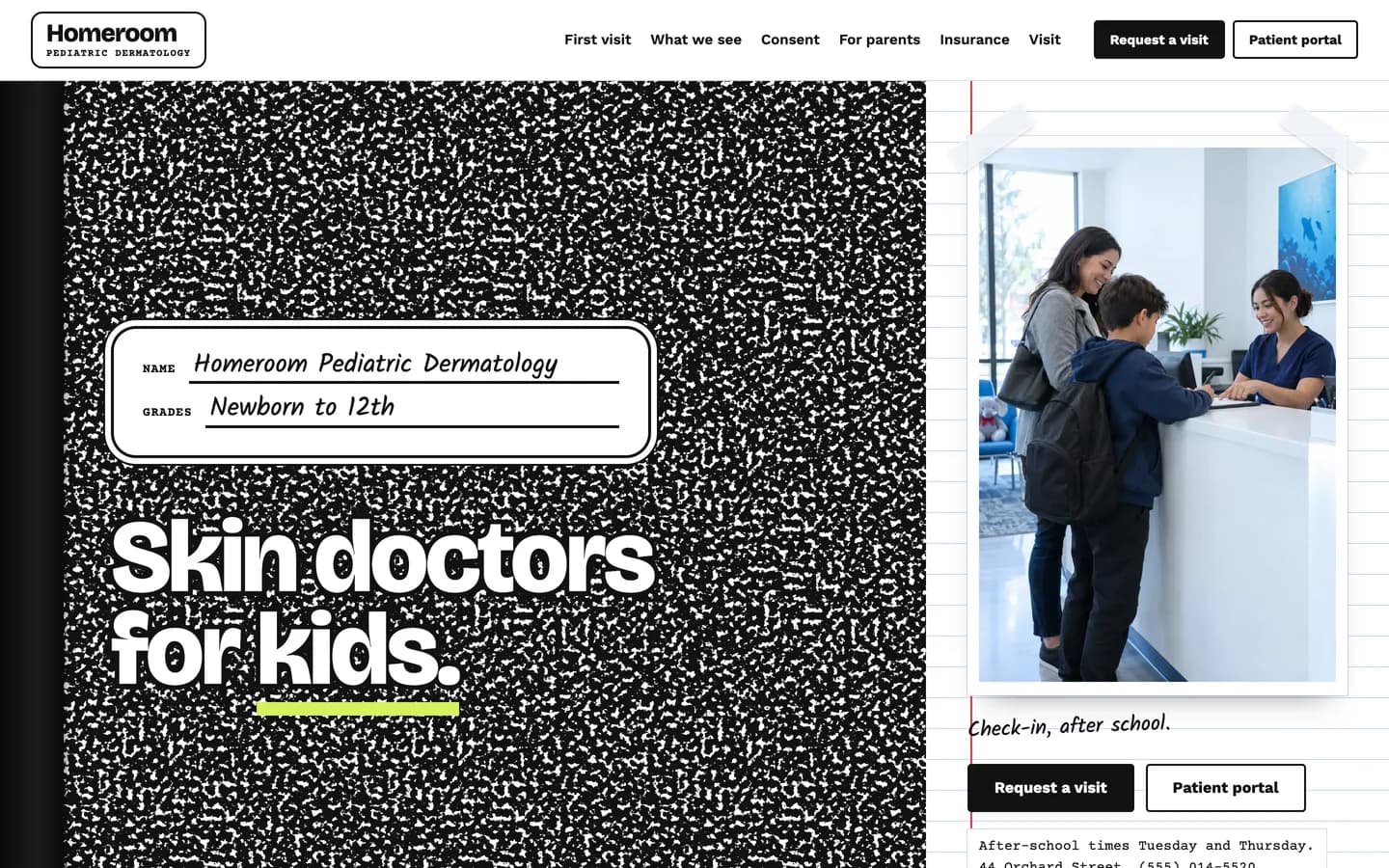 Homeroom website template